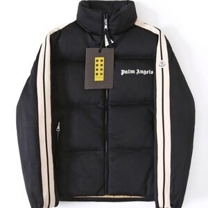 Sizes S-L Palm Angels Black and Cream Puffer Jacket